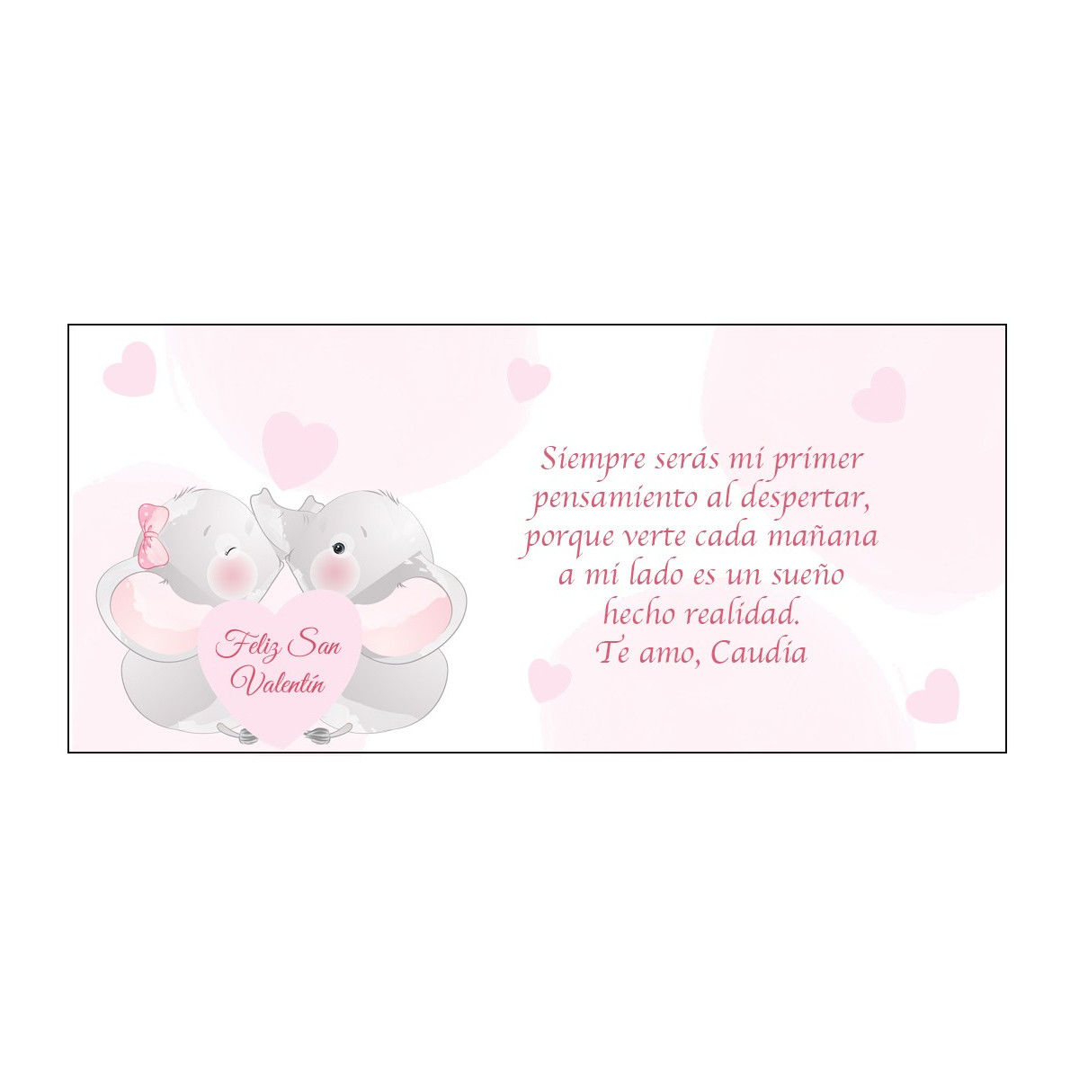 Carta di san valentino romantico
