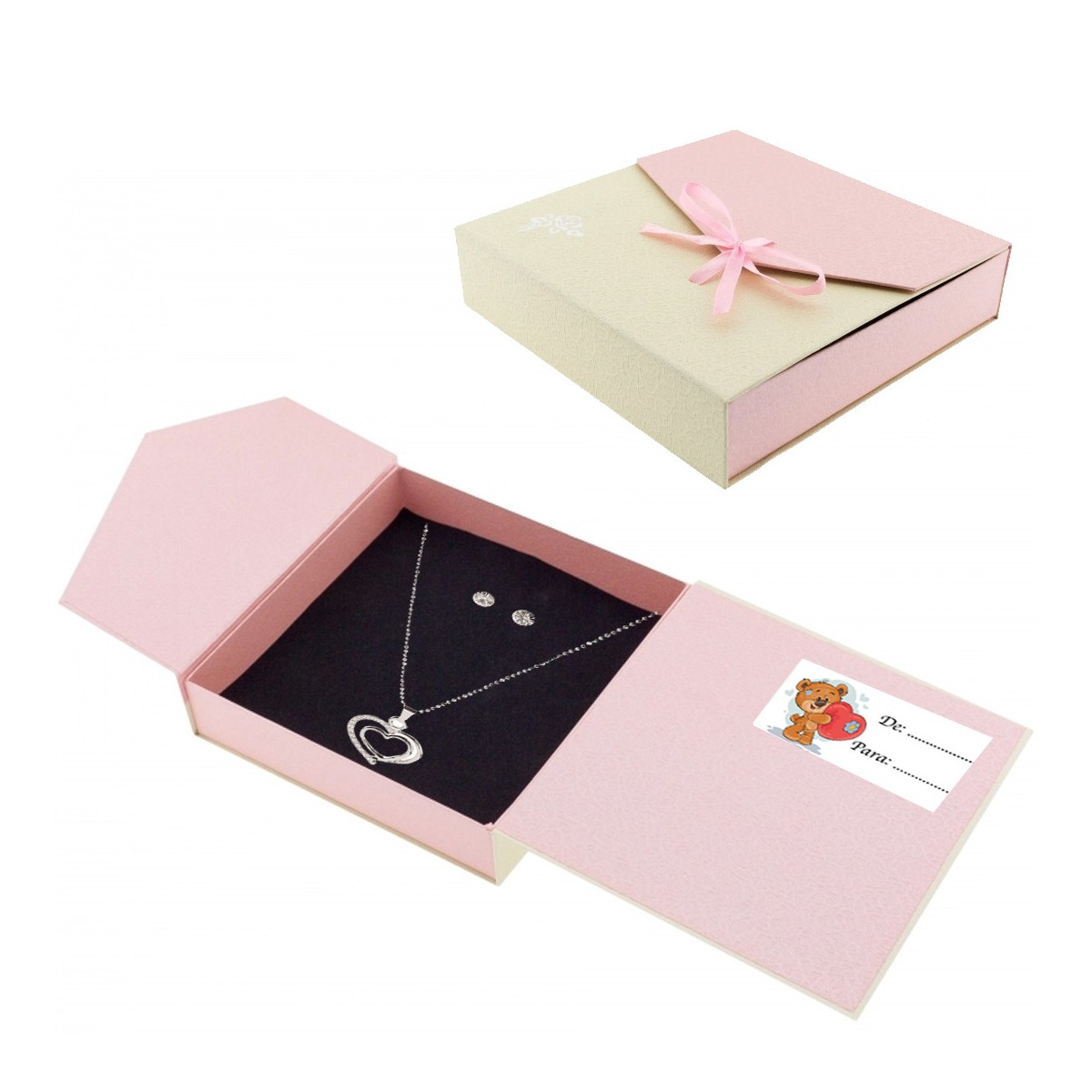 Set di orecchini e ciondolo per San Valentino