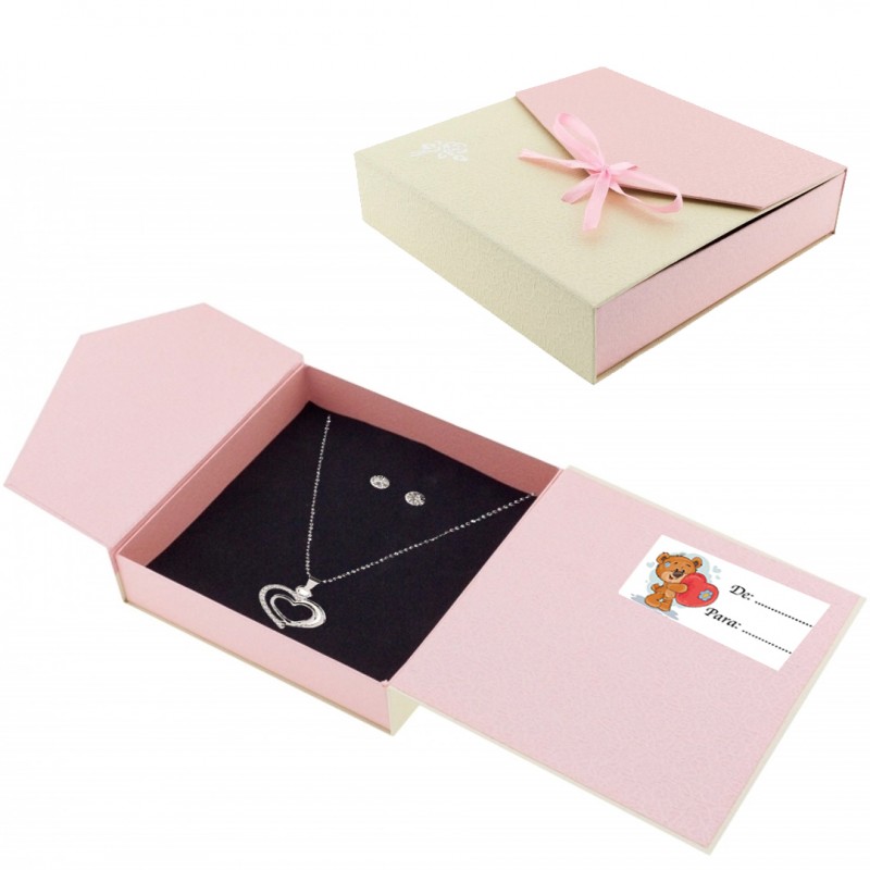 Set di orecchini e ciondolo per San Valentino