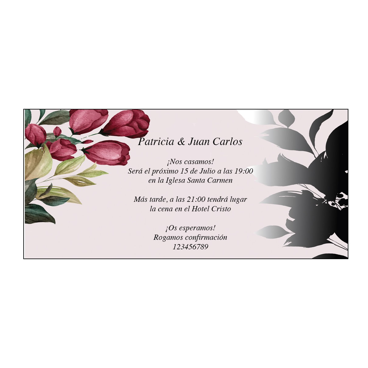 Inviti di matrimonio belli con fiori