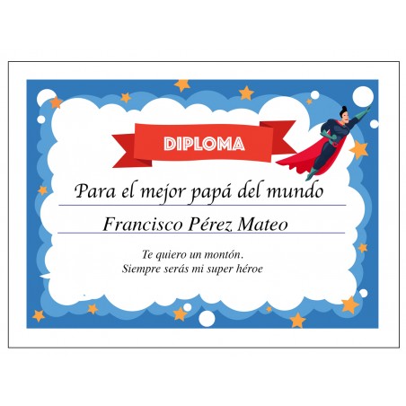 Diplomi personalizzati per la festa del papà