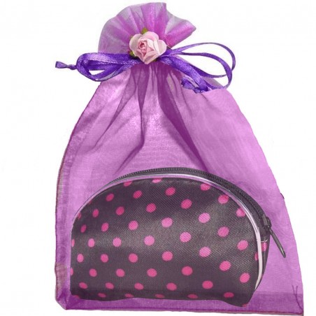 Borsa in organza decorata con fiore