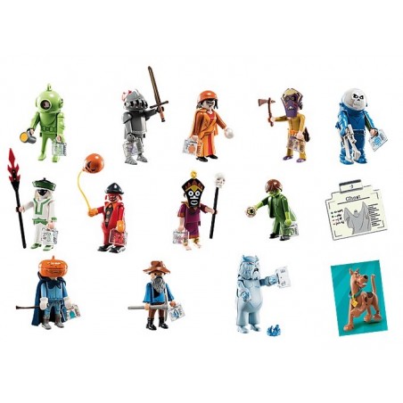 Display con 48 buste sorpresa di playmobil della serie scooby doo