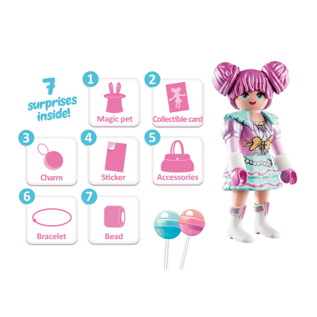 Scatola sorpresa con Rosalee Candy World Playmobil serie 1