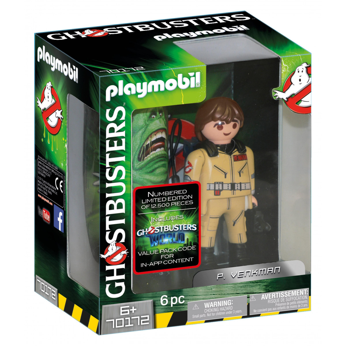 Figura di playmobil p. venkman collezionabile 15cm