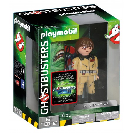 Figura di playmobil p. venkman collezionabile 15cm