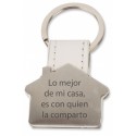 Portachiavi casa inciso con nome o frase personalizzata