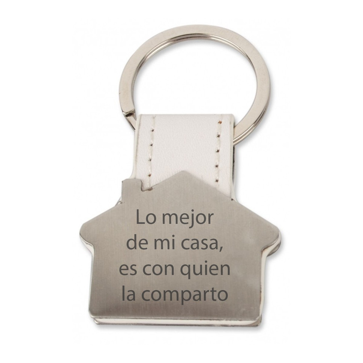 Portachiavi casa inciso con nome o frase personalizzata