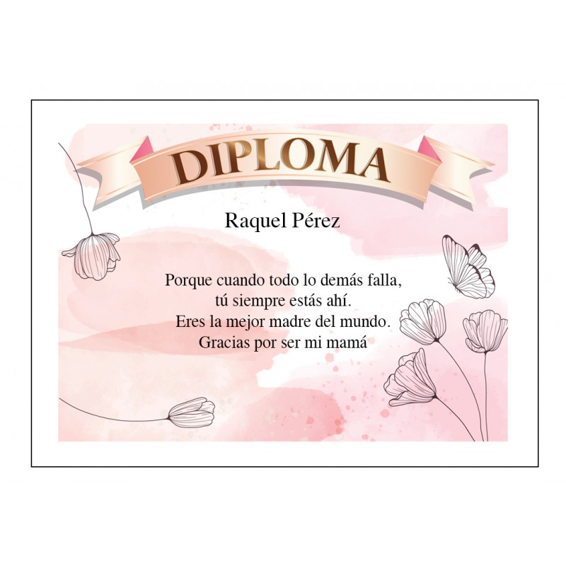 Diploma di riconoscimento personalizzato per mamma