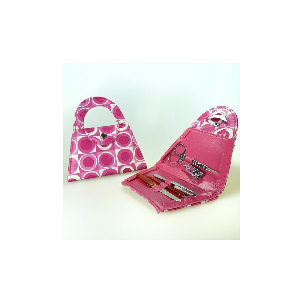 Set manicure a forma di borsa per ospiti