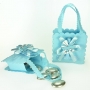 Borsa per battesimo decorata blu