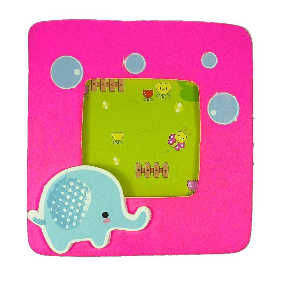 Portafoto per bambini in legno con elefante Un dettaglio tenero e colorato per i più piccoli