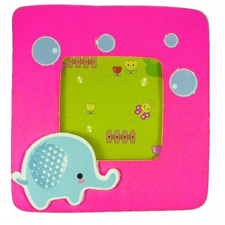 Portafoto per bambini in legno con elefante Un dettaglio tenero e colorato per i più piccoli