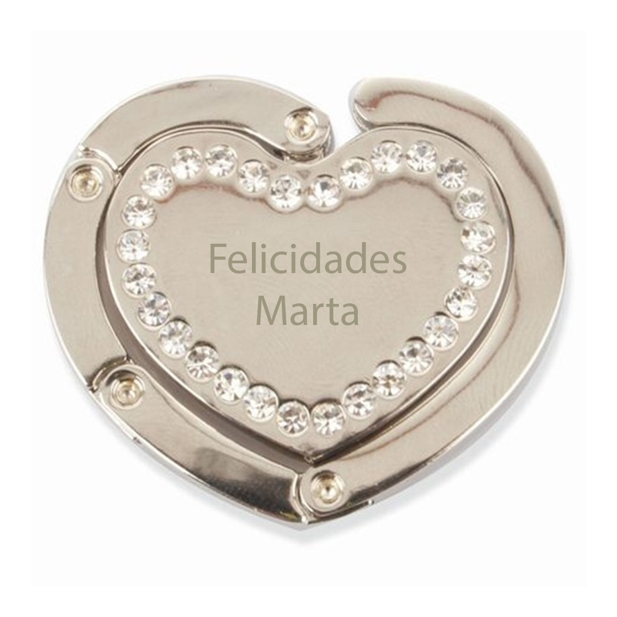 Gancio Per Borsa A Cuore Personalizzato Per Regalo