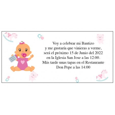 Invito a battesimo baby anita