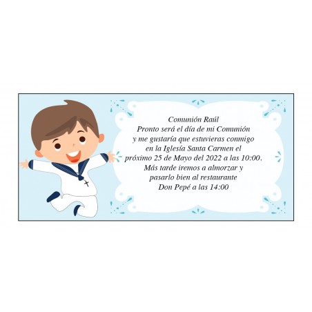 Invito bambino comunione raúl