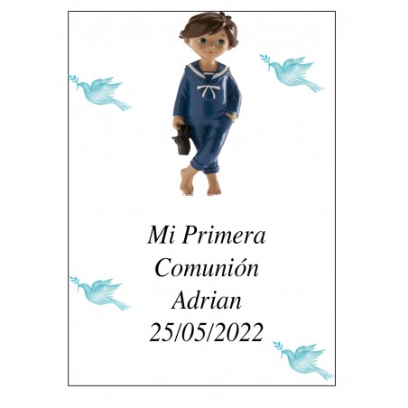 r.250 adesivi comunione ragazza albero