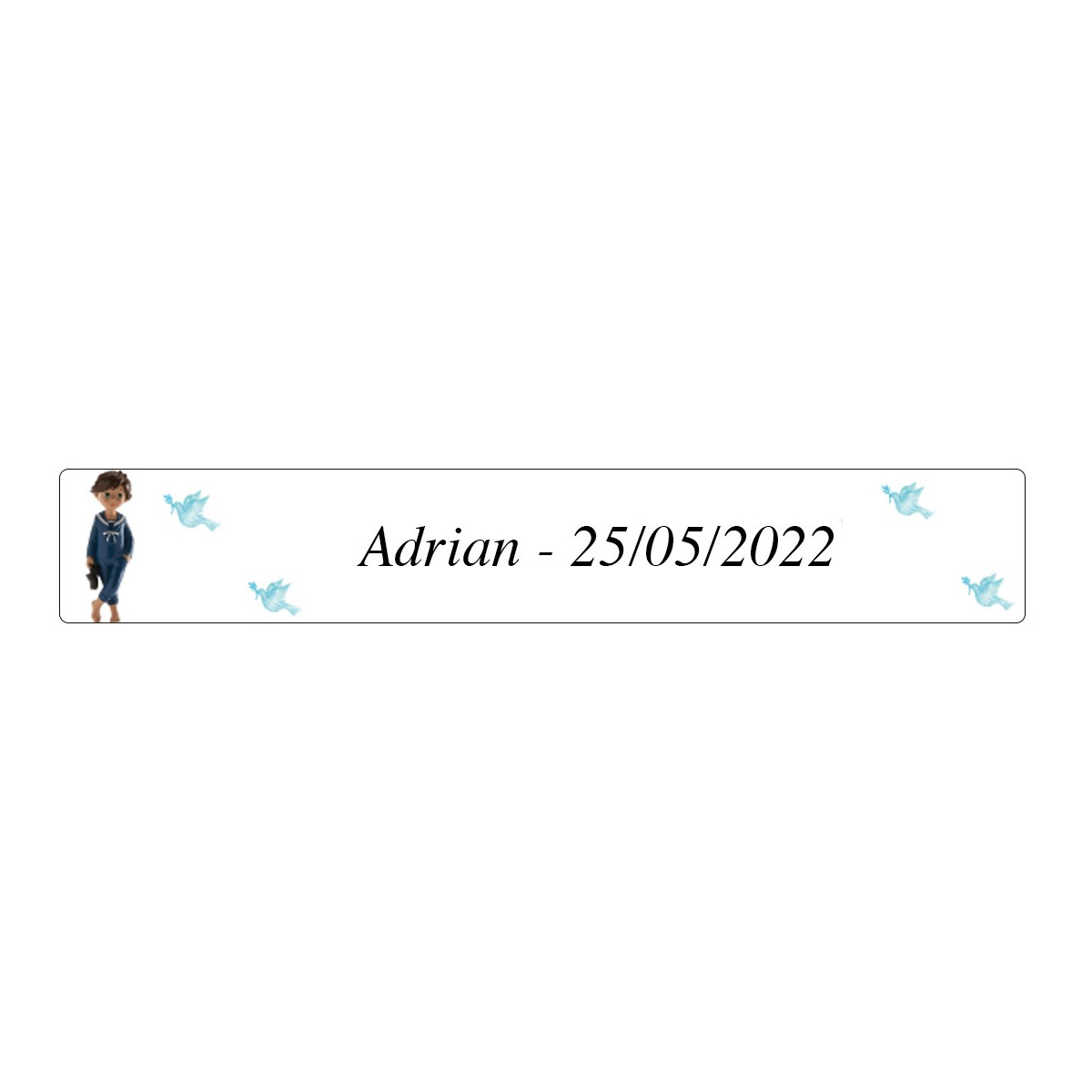 Adesivo prima comunione bambino Adrian