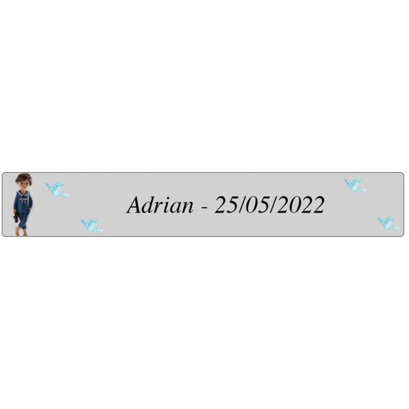 Adesivo comunione bambino adrian trasparente