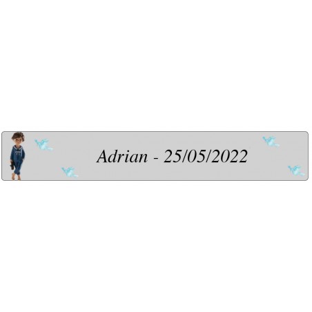 Adesivo comunione bambino adrian trasparente