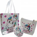 Set regalo unicorno portafoglio e specchio personalizzato
