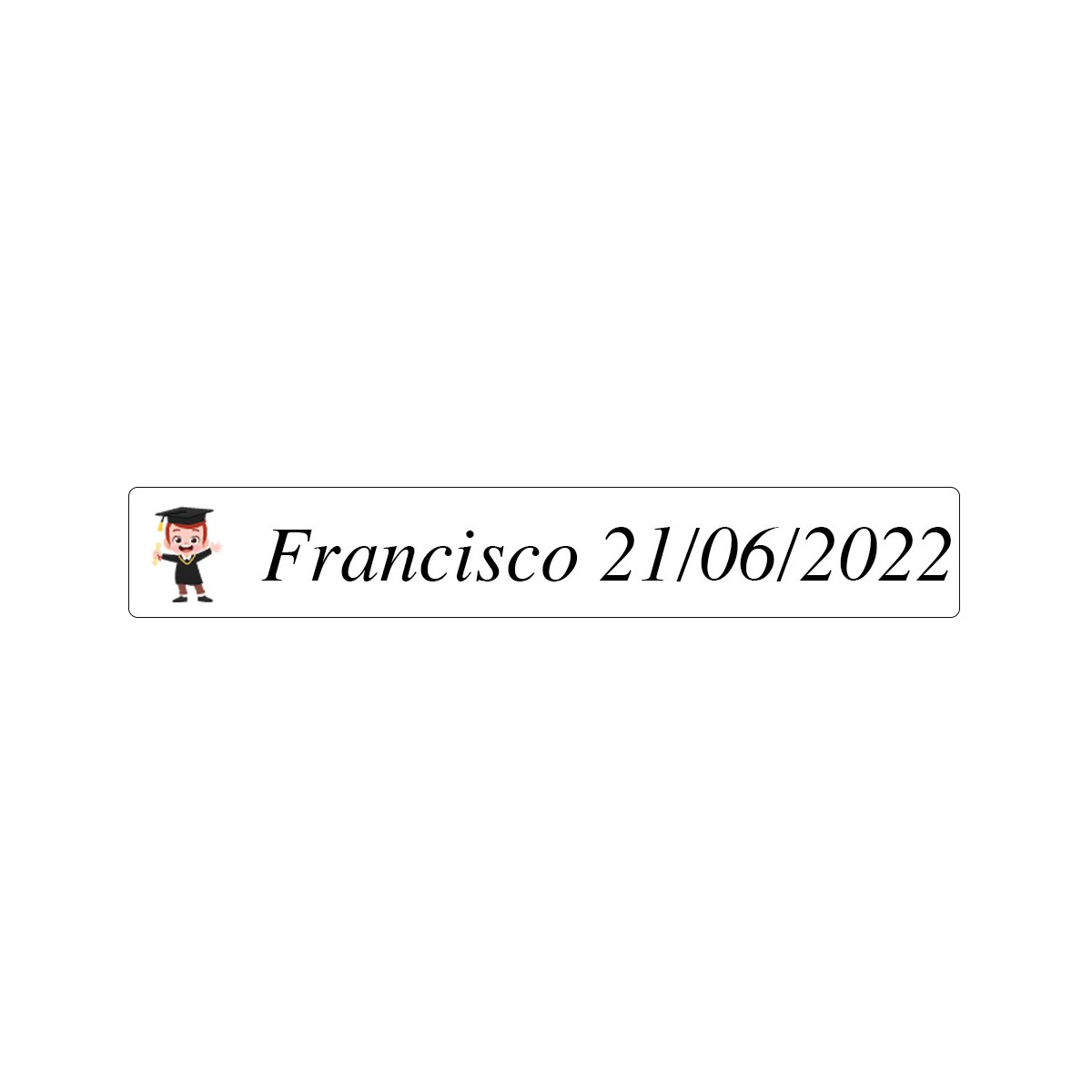 Adesivo bambino laurea trasparente