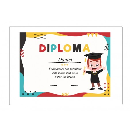 Diploma di laurea infantile personalizzato