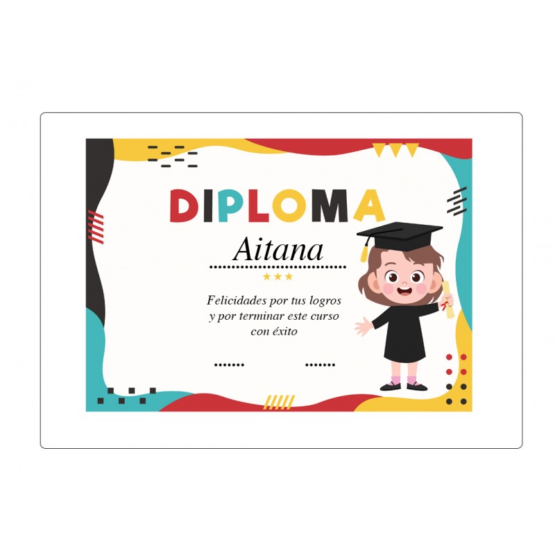 Diploma di laurea personalizzato per ragazze
