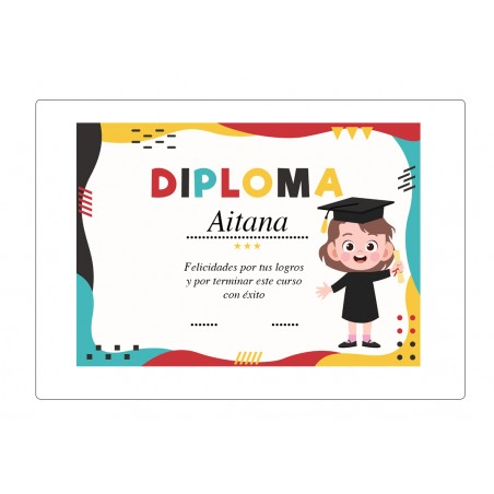 Diploma di laurea personalizzato per ragazze