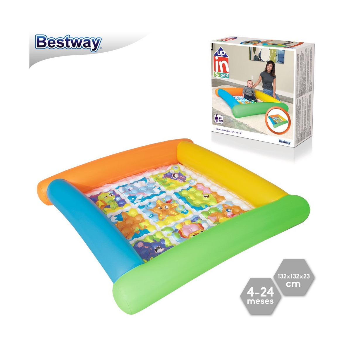 Piscina playard in su 132 x 132 x 23 cm