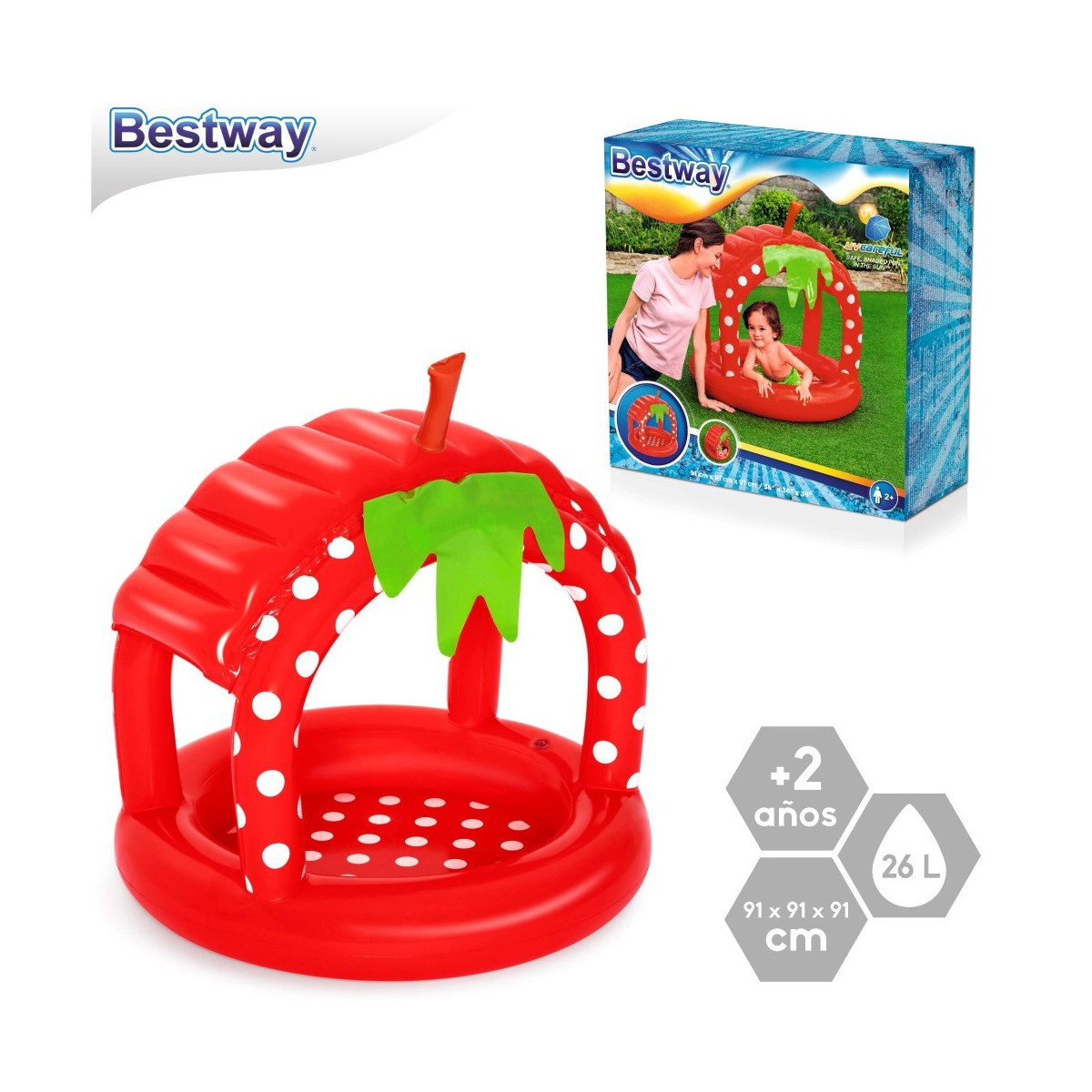 Piscina gonfiabile very berry 91 x 91 x 91 cm