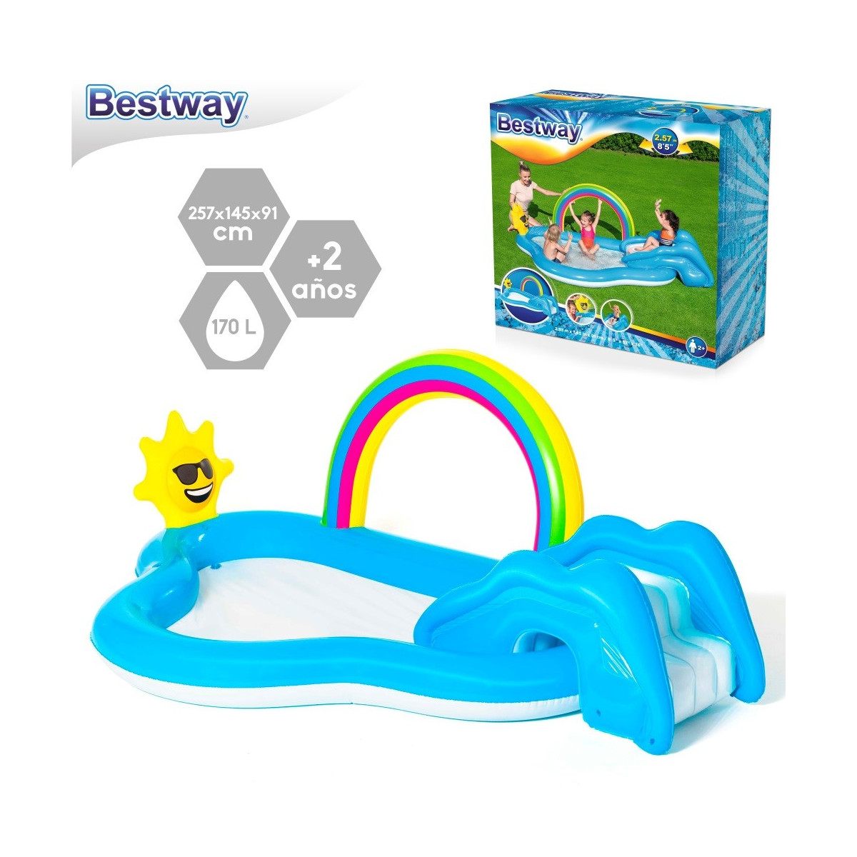 Attività piscina arcobaleno gonfiabile