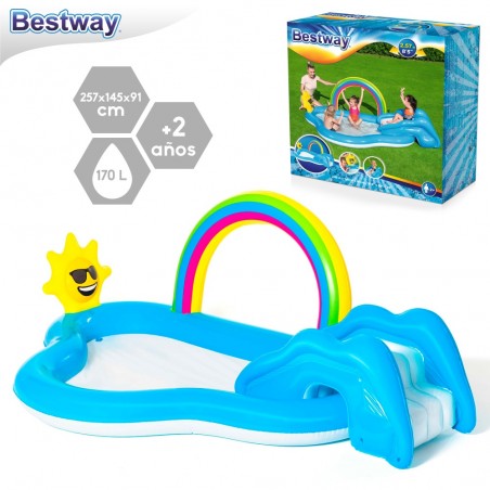 Piscina gonfiabile per attività arcobaleno