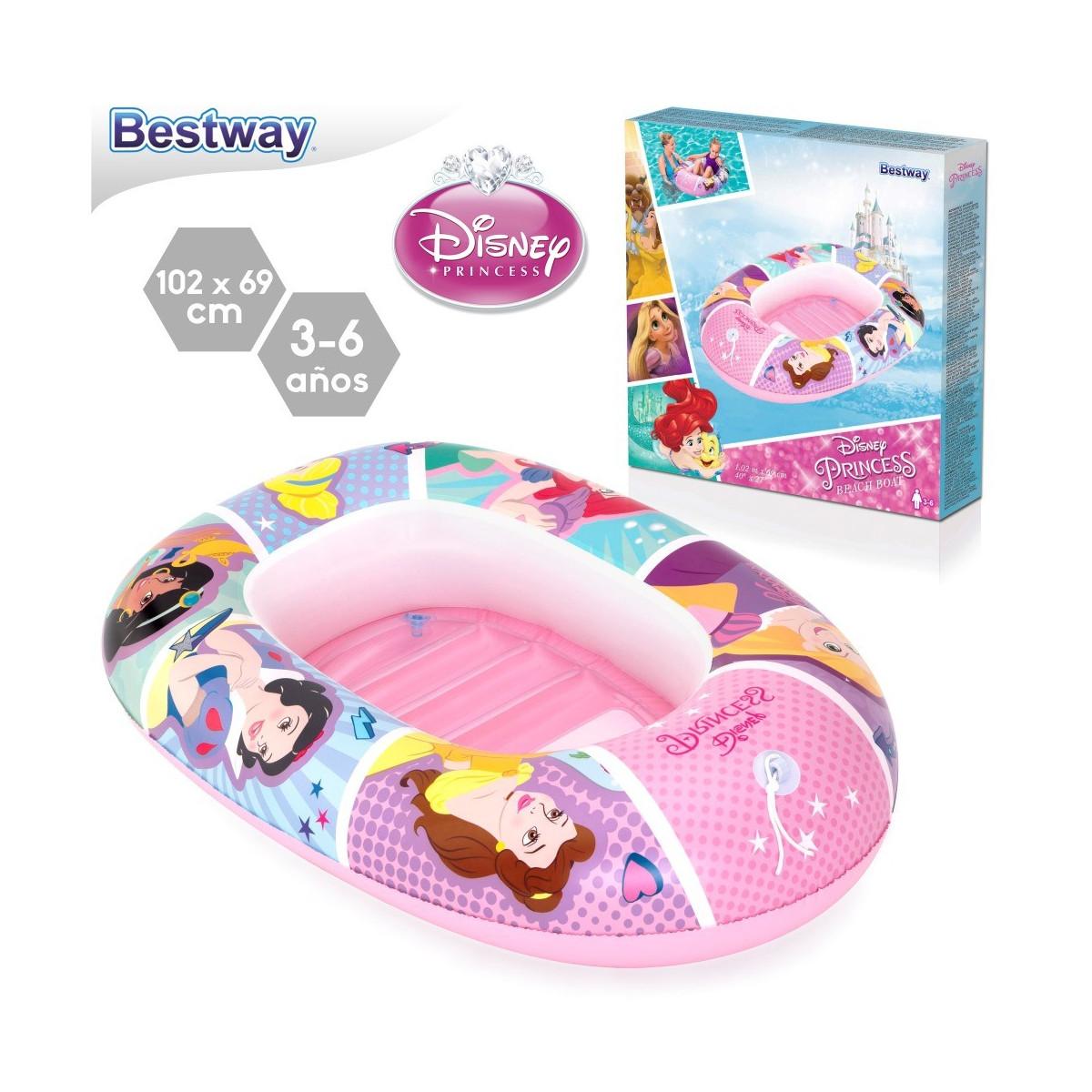 Barca princess con visore 102 x 69 cm