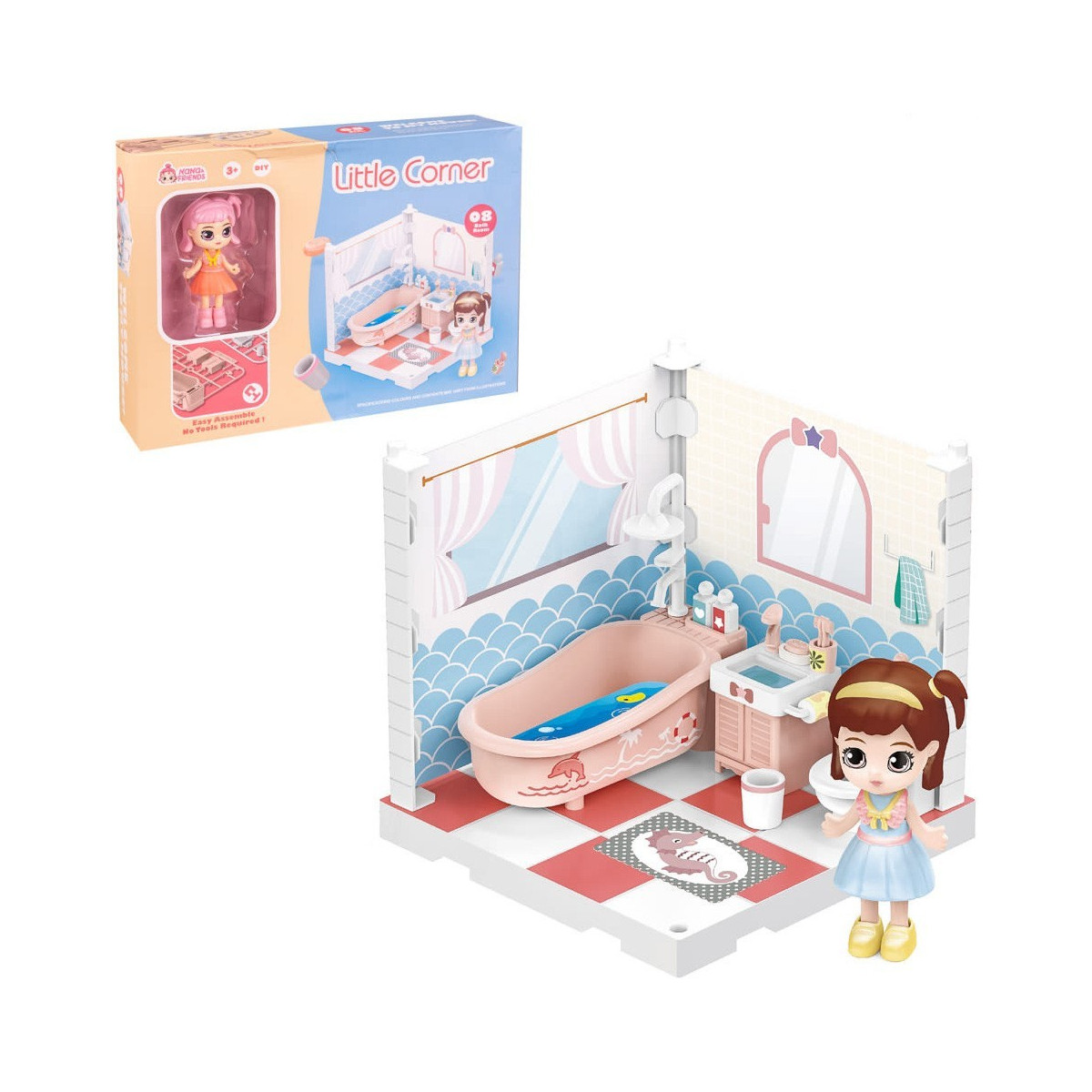 Bambola da collezione Little Corner mobile da bagno