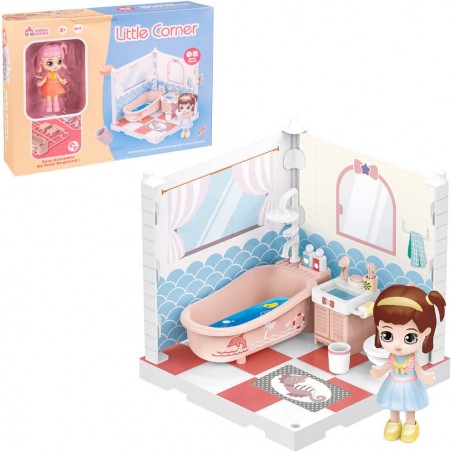 Bambola da collezione Little Corner mobile da bagno
