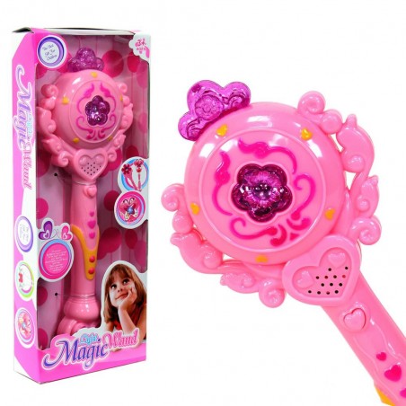Bacchetta magica con luce e suono di colore rosa