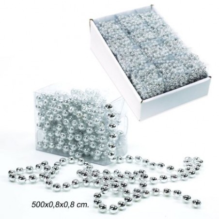Rotolo di palline di plastica argento 500 x 0 80 x 0 80 cm