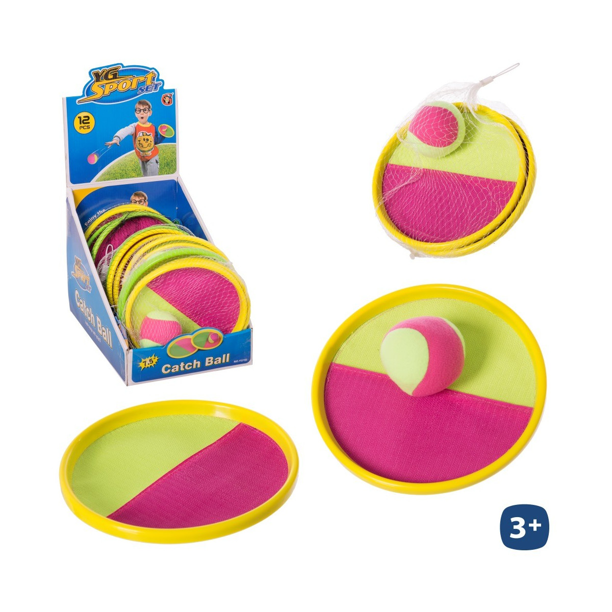 Gioco prende la palla velcro 2 c 19 cm