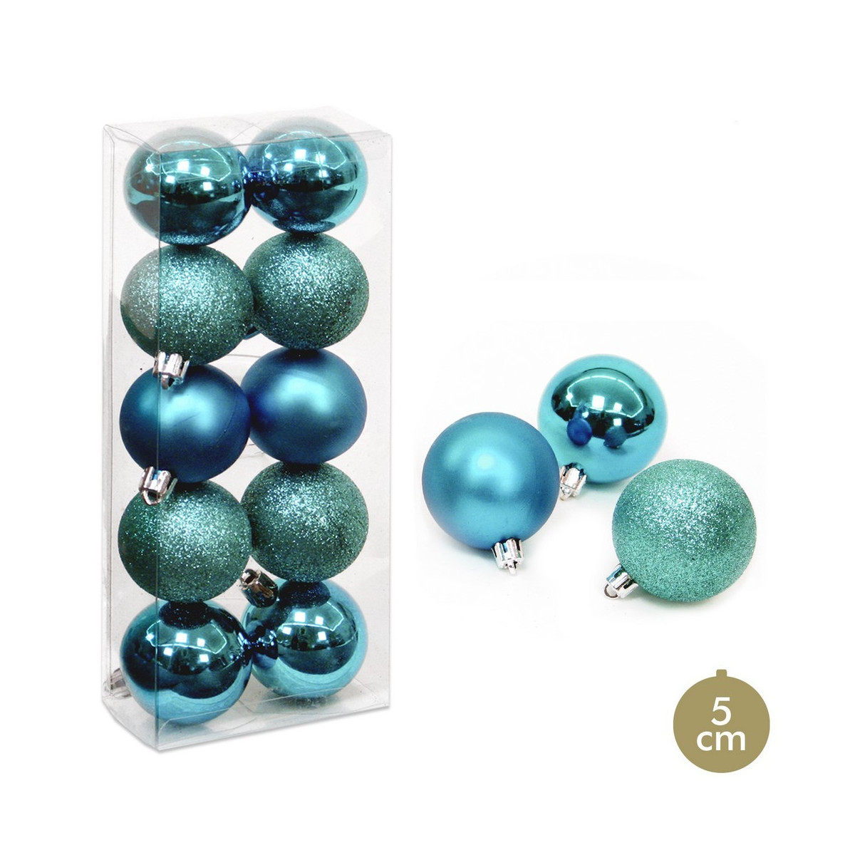 S 10 palla blu decorazione natalizia 5 x 5 x 5 cm