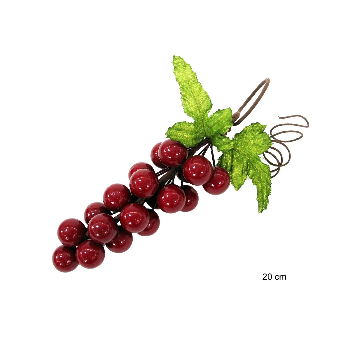 Racimo di palline rosse 10 x 5 x 20 cm