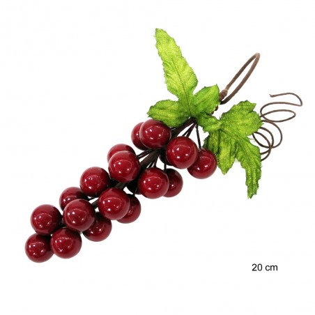Racimo di palline rosse 10 x 5 x 20 cm