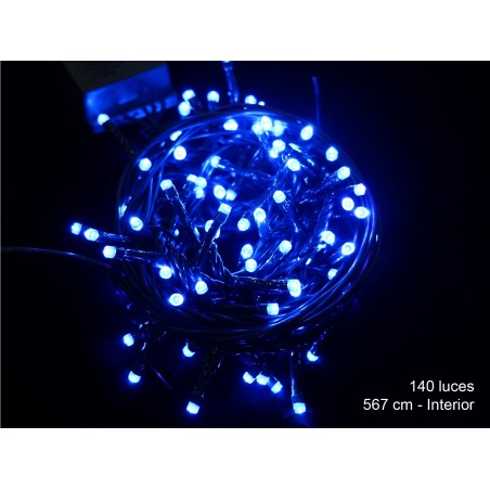 140 Luci Led 8 Funzioni Blu