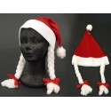 Cappello da babbo natale con treccia intrecciata 30 x 0 20 x 40 cm