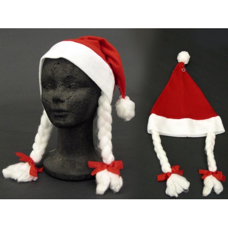 Cappello da babbo natale con treccia intrecciata 30 x 0 20 x 40 cm