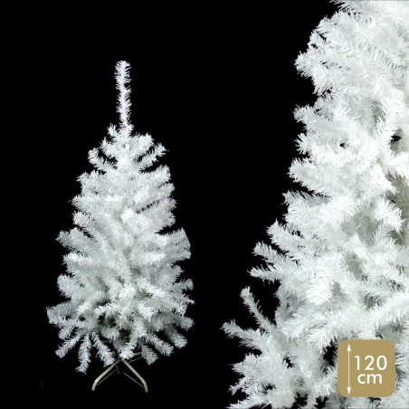 Albero 196 rami pe pvc bianco tinsel