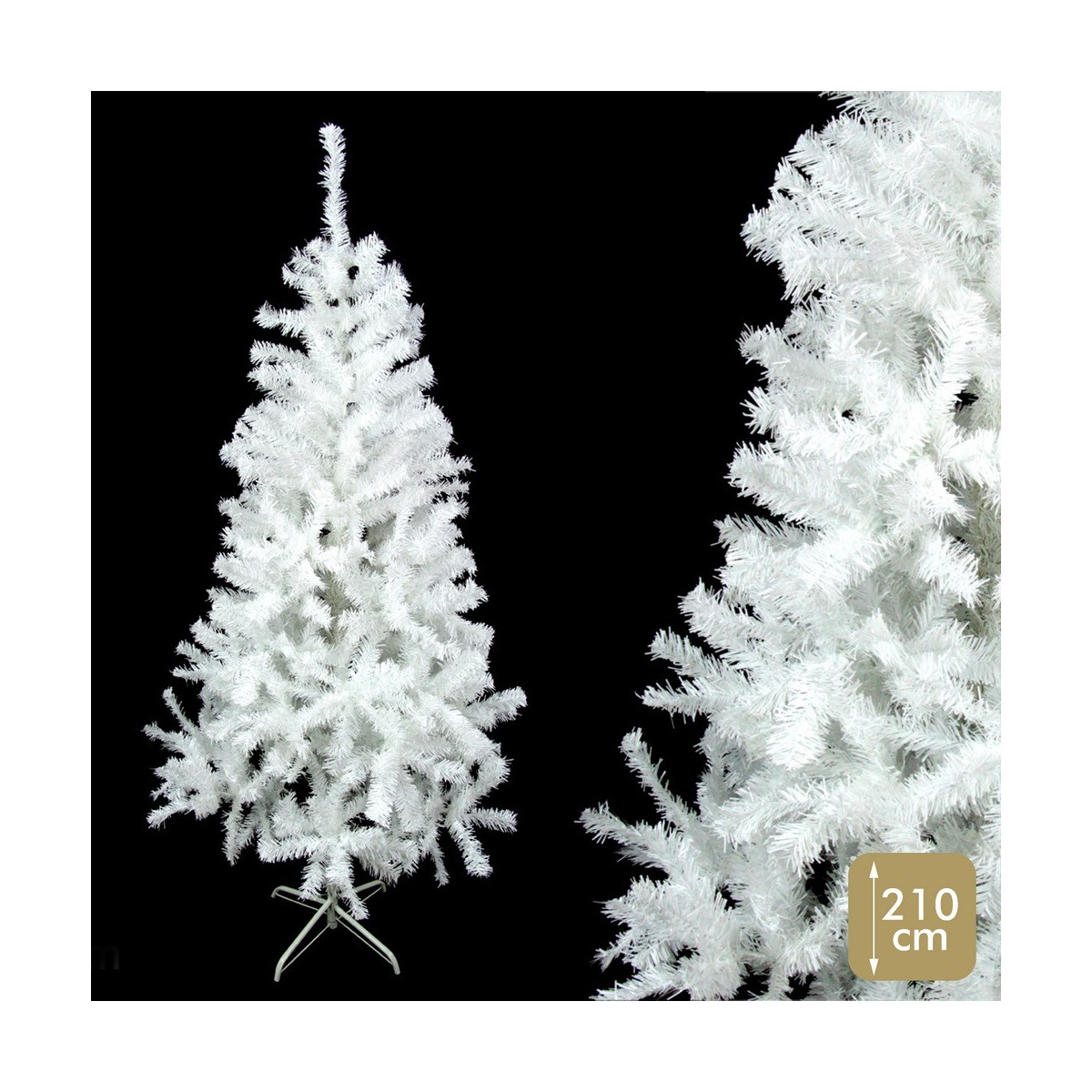 Albero 820 rami pe pvc bianco tinsel 110 x 110 x 210 cm