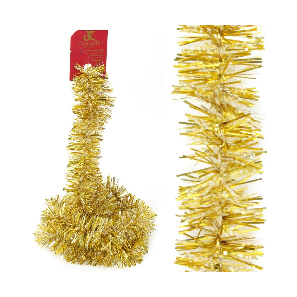 Mini boa di neve d oro decorazione natalizia 150 x 5 x 5 cm