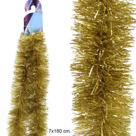 Decorazione Natalizia Boa Dorata 180 X 7 X 7 Cm