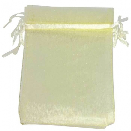 9 X 15 Sacchetti Di Organza Beige